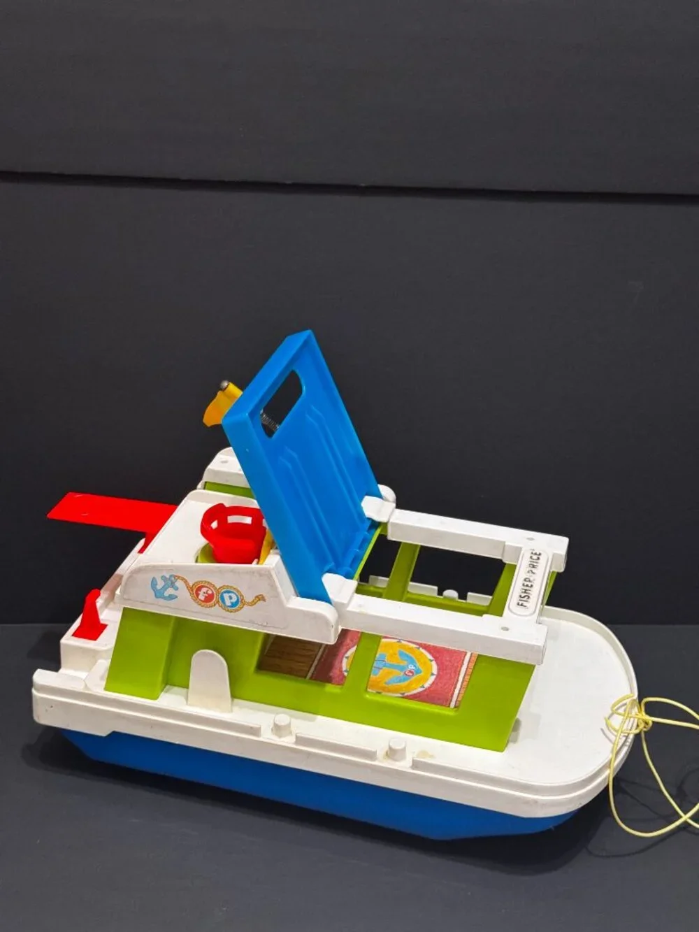 Fisher Price Toy Adventure Series Play Family Houseboat 985, Vintage Circa 1970s